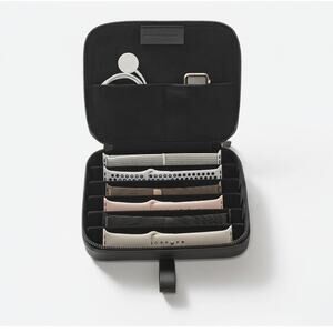 Von Holzhausen Black Technik-Leather Watch Band Portfolio Tech Organizer